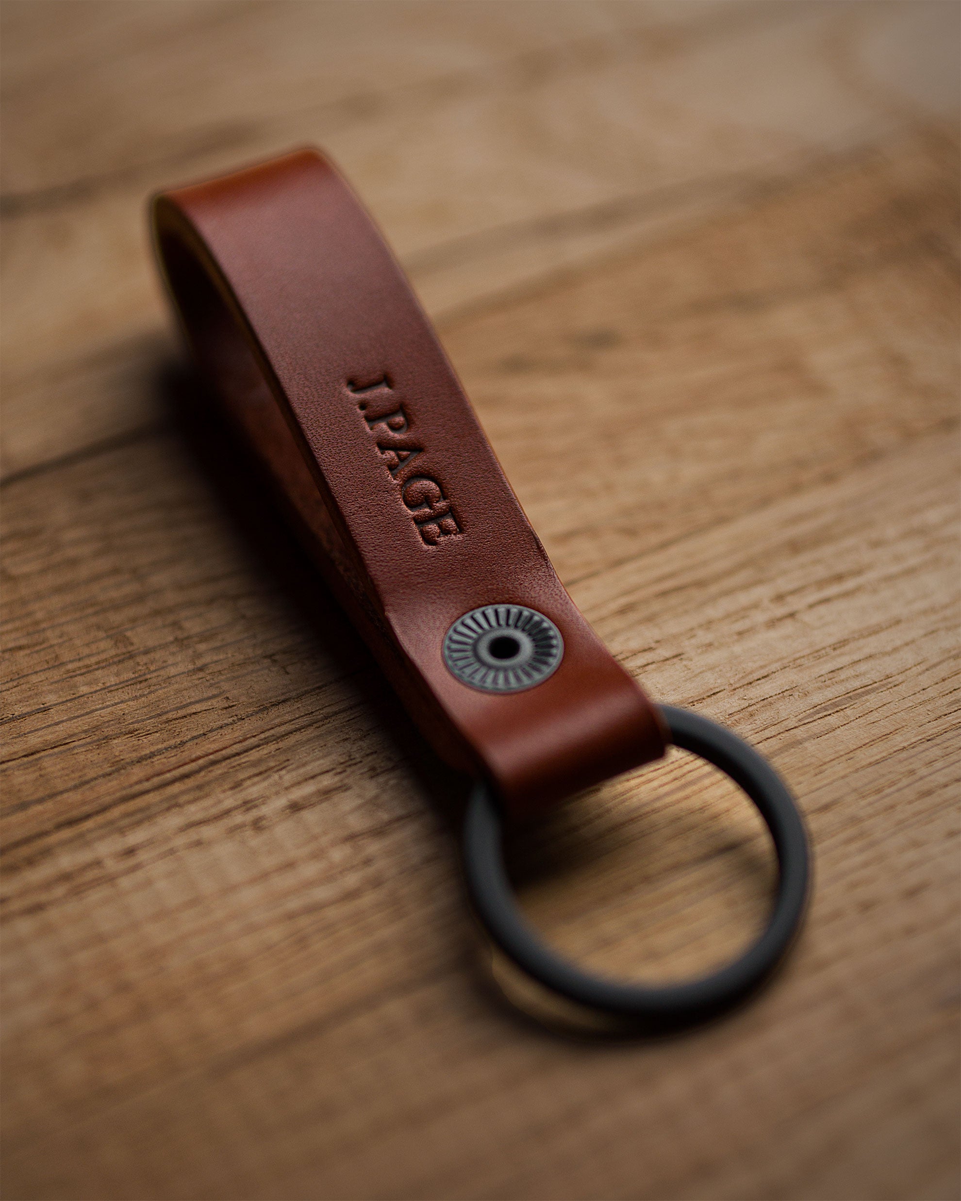 Lanyard Cognac Leather Monogram